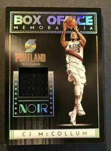 CJ MCCOLLUM 2018-19 PANINI NOIR BOX OFFICE MEMORABILIA#97/99!BLAZERS G GOAT