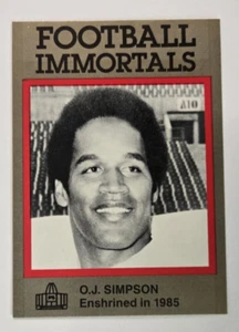 O. J. Simpson Football Immortals Card, Enshrined In 1985, Football Hall of Fame - Picture 1 of 2