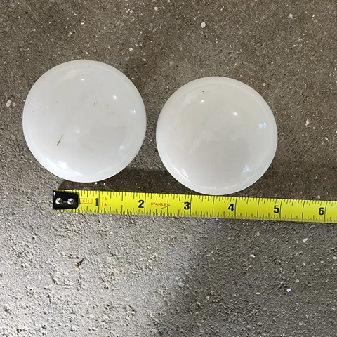 Vintage Pair Of Door Knobs White Porcelain Lock Victorian Style 1800s Antique Cover