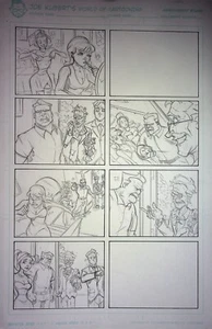 Zombies vs. Cheerleaders 2011 Original MATT HEBB Hand Drawn Interior Comic Page - Picture 1 of 4