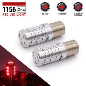 2x 1156 Red LED Projector Light Bulbs for Brake Tail Stop Lamps - Bild 1 von 5