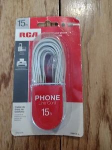 PHONE LINE CORD 15ft RCA TP231R New! - Picture 1 of 2