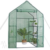 W x 75 in H Green House Cover Only L x 19 in Worth Garden 5 Tier PE Mini Greenhouse Replacement Green Cover Waterproof Tarp fit for 27 in
