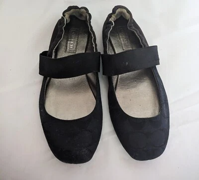 Coach Black Fabric C Logo Ballet Flats 6.5 - Image 1 of 4