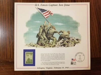🌎U.S. Forces Capture Iwo Jima Issued 2/19/1945 Arlington, VA ~ 3 Cent Stamp - Image 1 of 4