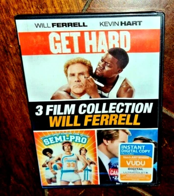 Get Hard/Semi-Pro/The Campaign (DVD, 2017, Widescreen) Will Ferrell! - Image 1 of 2
