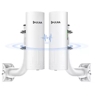 1Gbps WiFi Bridge 5.8GHz 3km Extend Wi-Fi Outdoor CPE for Farm,2 LAN Plug &Play - Picture 1 of 16