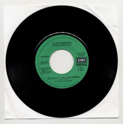CLIFF RICHARD - We Don't Talk Anymore / 7" 45 RPM Single / 1979 EMI 8025 - Image 1 of 2