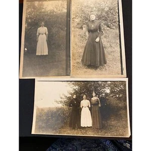 Photo's Early 1900's Black & White of Women, Vintage Fair Condition - Picture 1 of 4