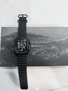 Apple Watch Ultra 2 49mm Black Titanium/Black Ocean Band. GPS+Cellular + Extras - Photo 1 sur 12