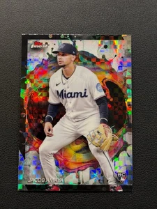 2024 Topps Finest - Rare Jacob Amaya #296 Checkerboard Refractor (RC) - Picture 1 of 2