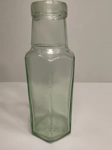 VTG 14 oz Hexagonal Green Tint Glass Bottle S11 CC Carr-Lowrey Mid Century... - Picture 1 of 12