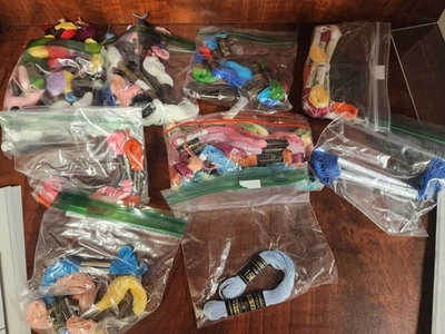 Vintage Lot Of New Embroidery Floss 38 DMC & Other Brands - Image 1 of 2