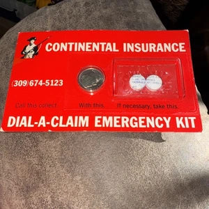 Vintage Werbung Neuheit Postkarte 60er Jahre Aspirin & Groschen Kontinentalversicherung - Bild 1 von 3