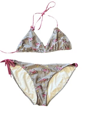 OP Traje de Baño Rosa Bicicleta Bikini Talla Grande Juniors 11/13 Gris Y Rosa Playa Foto 1 de 4
