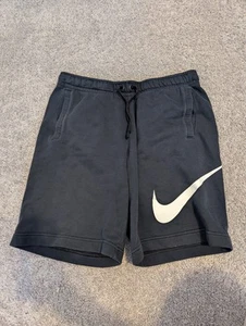 Nike Sportswear Shorts Mens M Black Fleece Big Swoosh 843520-010 S2 - Picture 1 of 11