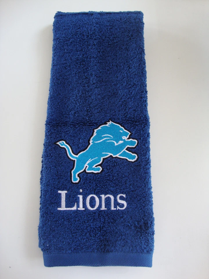 Toalla de entrenamiento de bolos de golf bordada personalizada Detroit Lions Foto 1 de 1