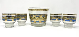 Juego de cubos de hielo y vasos de 4 patas Culver Mid Century Empress MCM - Imagen 1 de 24