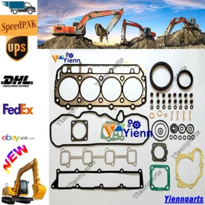 4TNE98 4D98E-1 4TNE98T New Overhaul Gasket Kit For Yanmar Komatsu Engine Vio70CR - Picture 1 of 3