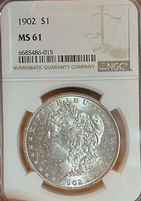 1902 NGC MS61 Morgan Silver Dollar - Image 1 of 4