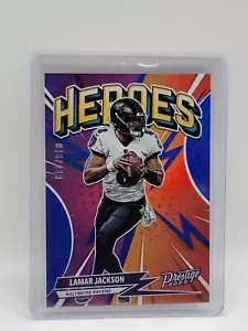 2023 Panini Prestige - Heroes Xtra Points Blue #H-5 Lamar Jackson /249 - Picture 1 of 2