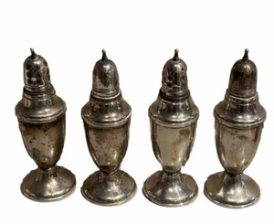 Vintage Reed & Barton Sterling Silver Weighted Salt and Pepper Shakers - Picture 1 of 2