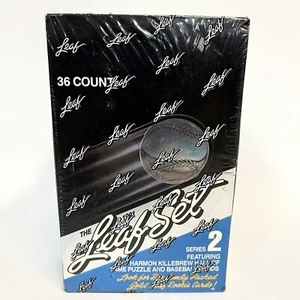 1991 Leaf Set Series 2 Baseball Wax Pack Box Factory Sealed 32ct. - Picture 1 of 6