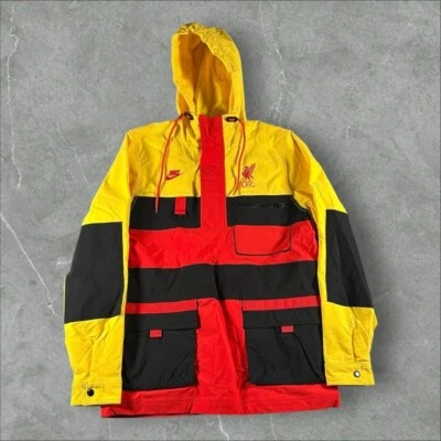 全新带标签耐克夹克男式小号黄色红色 LFC 利物浦足球编织 DD9714-703 — 第 1/4 张图片