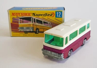Matchbox Superfast No. 12, Maurve Coloured Setra Coach Superb Mint Condition - Image 1 of 4