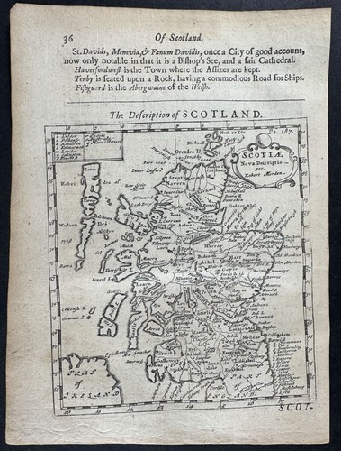 Morden - Map of Scotland. 36 - 1700 Geography Rectified | eBay