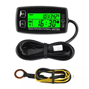 Digital Small Engine Tachometer Outdoor Hour Meter Waterproof Thermometer - Picture 1 of 9
