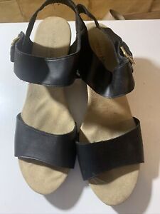 Comfort Plus by Predictions Shoes Women's Size 13W Black Wedge Sandal