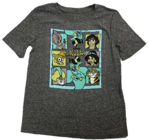 Aladdin Cast Photo Jasmin Genie Abu Jafar Rajah Walt Disney Kids Boys T-Shirt - Picture 1 of 6