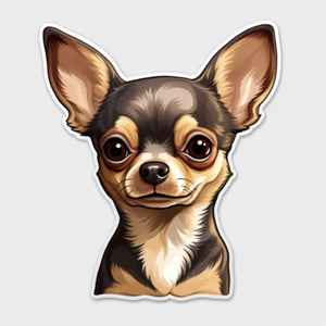 XXL 18X18 cm Autoaufkleber Sticker Chihuahua Aufkleber - Picture 1 of 1