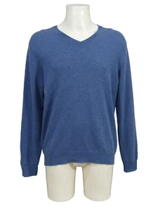 DESIGNER Herren Seide Kaschmir Pullover 52 - L Blau Neuwertig ( S 8257 ) - Bild 1 von 4