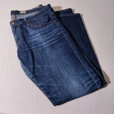 Jeans cropped AG Adriano Goldschmied The Tomboy tamanho 32R (36 x 32) reto relaxado - Imagem 1 de 4