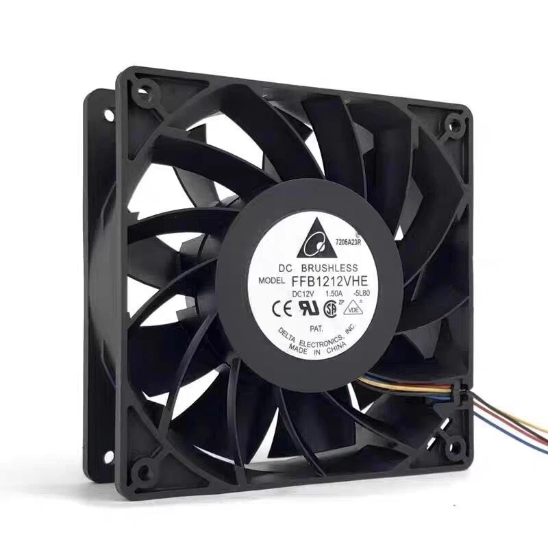 Delta FFB1212VHE 12038 12V 1.5A 12CM 4-Pin PWM Cooling Fan - Image 1 of 1
