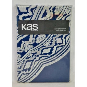 Kas Australia Elka Euro Pillow Sham Navy - Picture 1 of 4