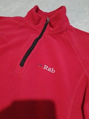 Rab Polartec Base Layer Ladies Uk Size 8 Red Fleece Jumper Zip • 30.02€