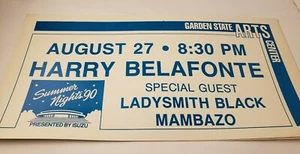 Vintage Harry Belafonte Ladysmith Black Manbazo Concert Poster 1990 Summer Stars - Picture 1 of 3