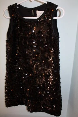 EUC Chasing Fireflies Size 6 Black Sequin Holiday Wedding Special Occasion Dress - Image 1 of 3