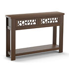 2-tier Console Entryway Table w/ Drawers for Living Room Entrance Rustic