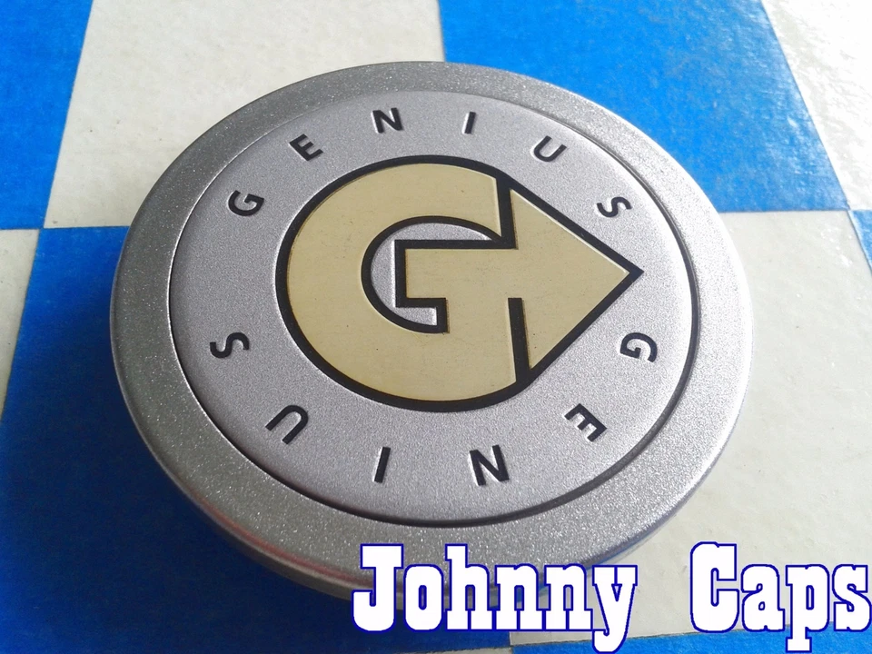 GENIUS Wheels [43] SILVER Center Caps # PCH61 Custom Wheel Center Hub Cap (1)   - Image 1 of 4