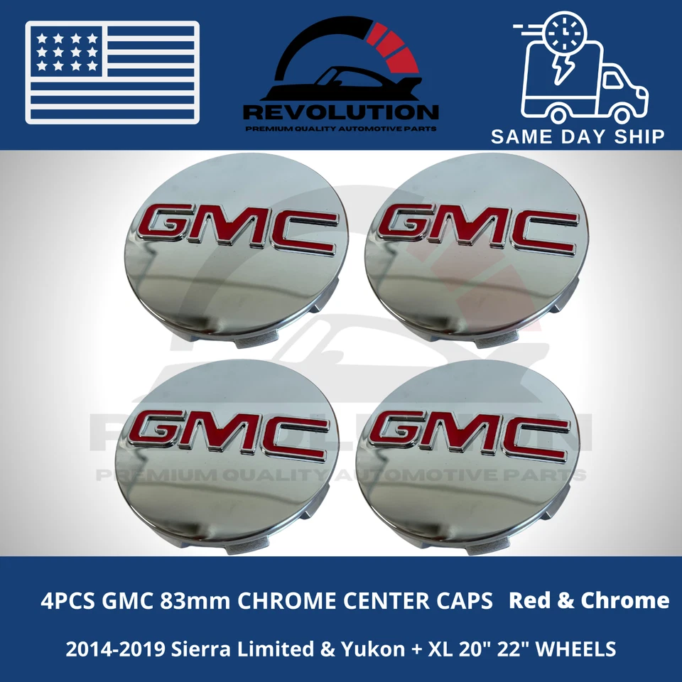 Tapacubos centrales 4 piezas Chevy Silverado 1500 Tahoe Suburban 2014-2020   Foto 1 de 4