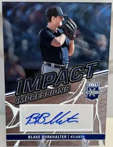 2023 PANINI ELITE EDICIÓN EXTRA IMPACT IMPRESIONES BLAKE BURKHALTER #II-BBK AUTO - Imagen 1 de 1