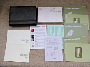 Genuine Honda Civic 5 Door 2005-2010 Owner’s Manual Handbook and Wallet - Picture 1 of 10