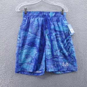 Realtree Fishing Mens Ohana Swim Trunk Medium Blue UPF 50 Drawstring Lined NEW - Picture 1 of 18