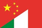 Aufkleber China-Italien Flagge Fahne 30x20cm Autoaufkleber Sticker
