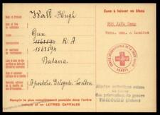 UK 1943 Japanese POW Java Camp Red Cross Cover Catholic Switzerland 89621