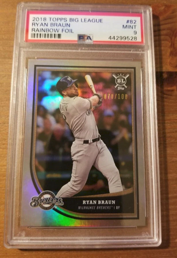 2018 Topps Big League - Ryan Braun FOIL 70/100 #82 - PSA 9 - POP 1 - Image 1 of 1